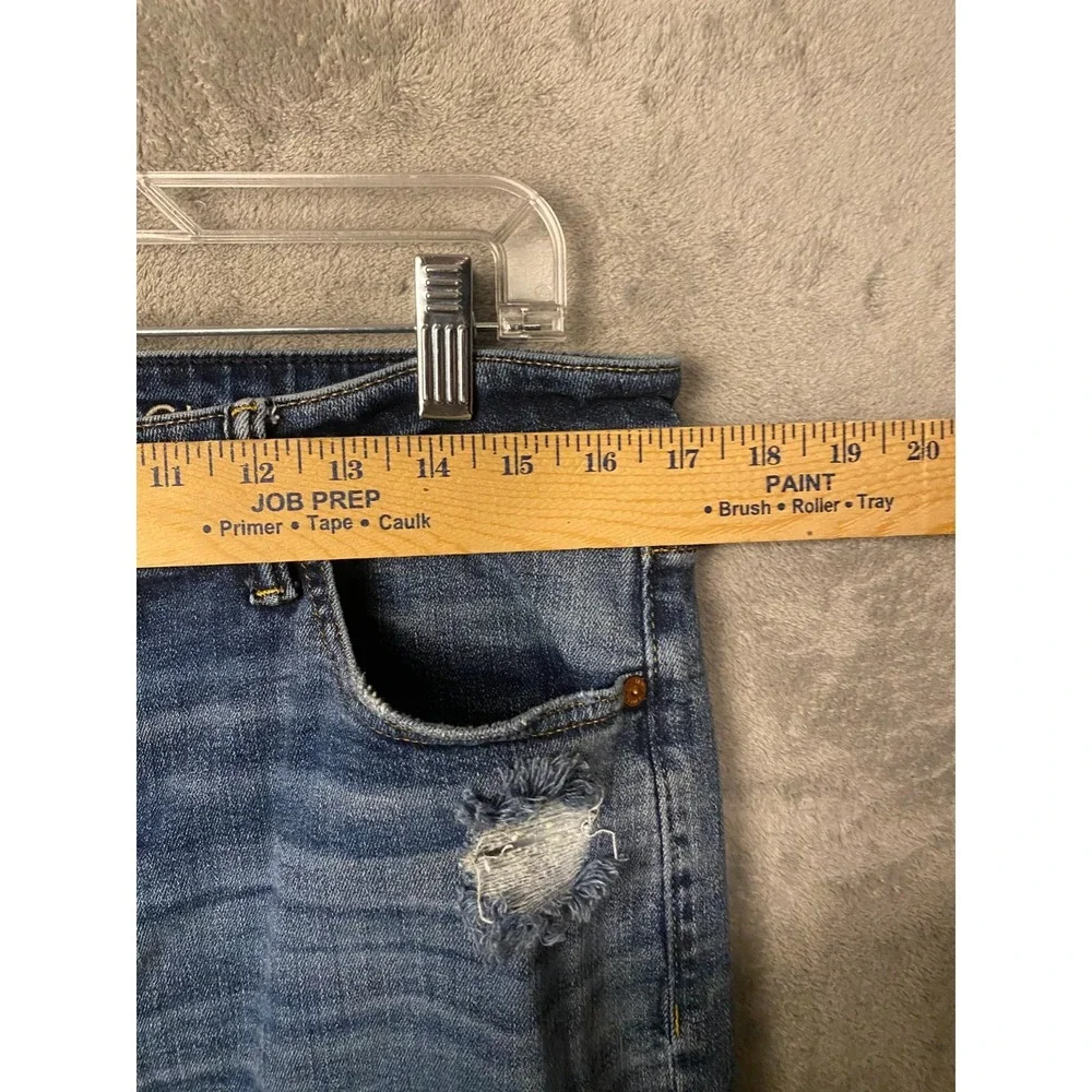 American Eagle Men's Jeans 33x30 Blue Original Straight AirFlex Distressed